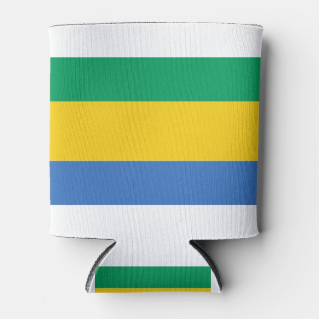 Gabon Flag Can Cooler (Front)