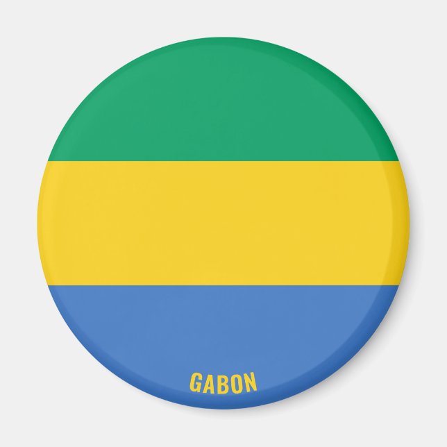 Gabon Flag Charming Patriotic Magnet (Front)