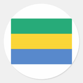 Gabon Flag Classic Round Sticker