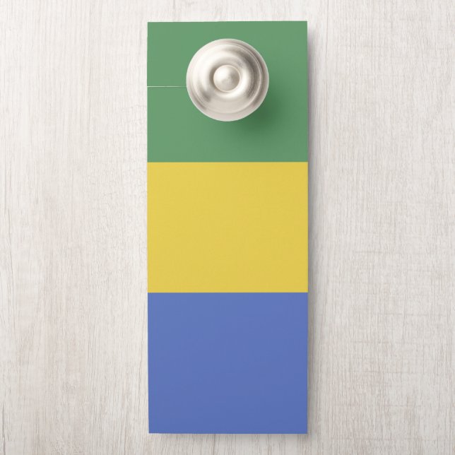 Gabon flag door hanger (On Knob)