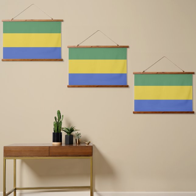 Gabon flag hanging tapestry (Asymmetrical)