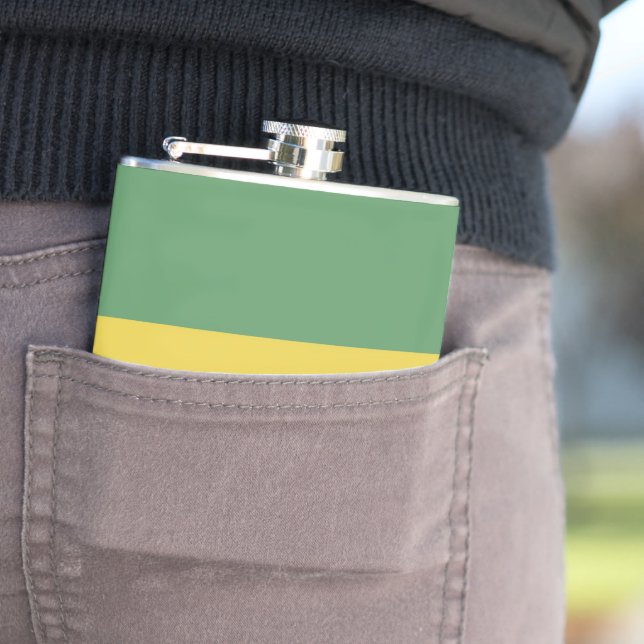 Gabon flag hip flask (In Situ)