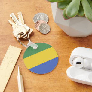 Gabon flag key ring