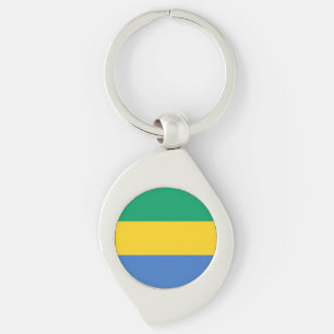 Gabon Flag Key Ring