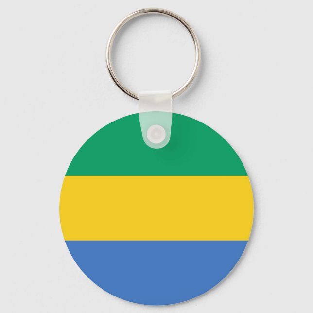 Gabon Flag Key Ring (Front)