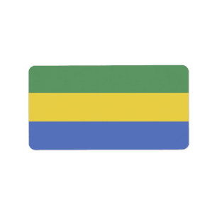 Gabon flag label