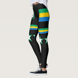 Gabon Flag Leggings