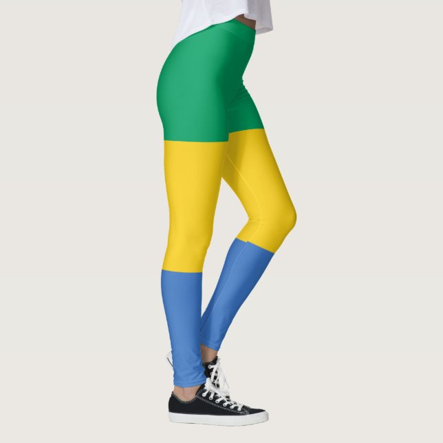 Gabon Flag Leggings (Right)