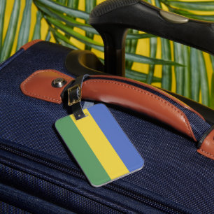 Gabon flag luggage tag