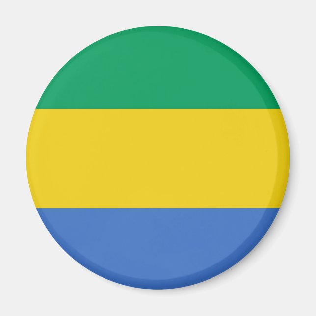 Gabon flag magnet (Front)
