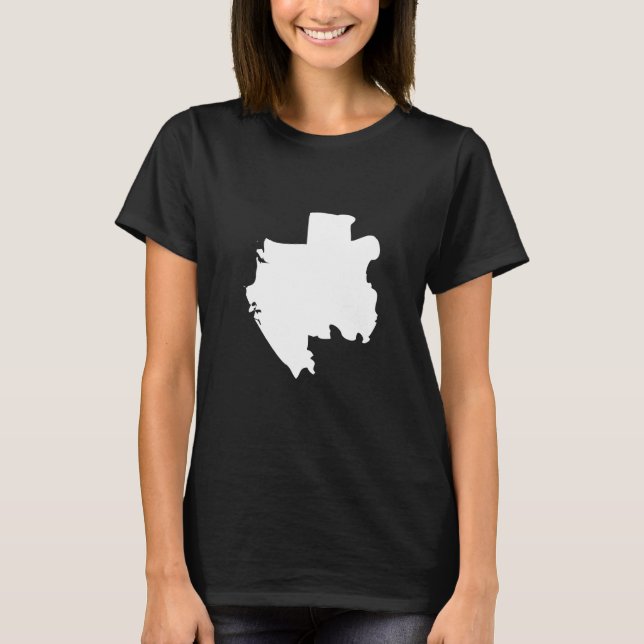 Gabon Flag Map - Gabon T-Shirt (Front)
