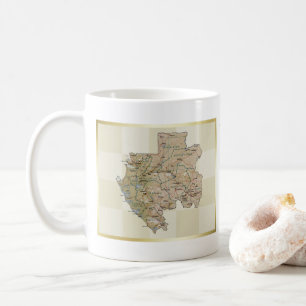 Gabon Flag + Map Mug