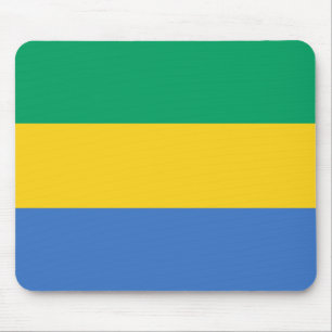 Gabon Flag Mouse Mat