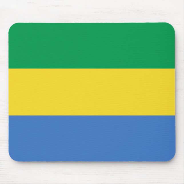 Gabon Flag Mousepad (Front)