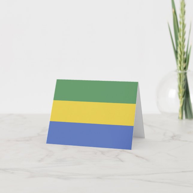 Gabon flag note card (Front)