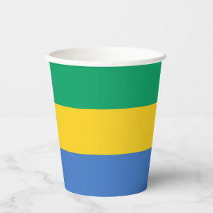 Gabon Flag Paper Cups