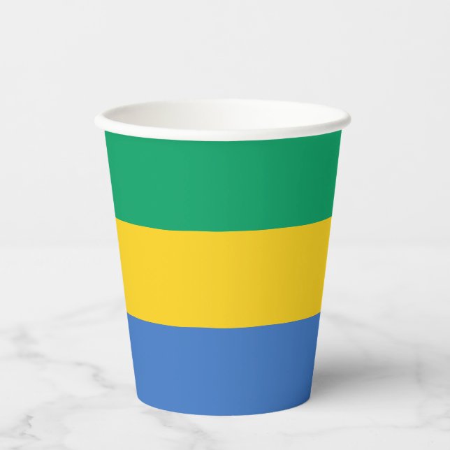 Gabon Flag Paper Cups (Front)