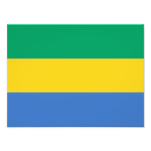 Gabon Flag Photo Print