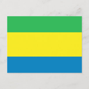 Gabon Flag Postcard