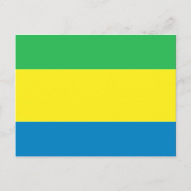 Gabon Flag Postcard (Front)