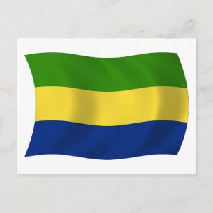 Gabon Flag Postcard