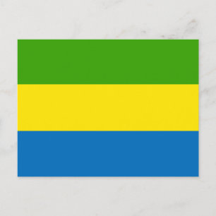 Gabon Flag Postcard