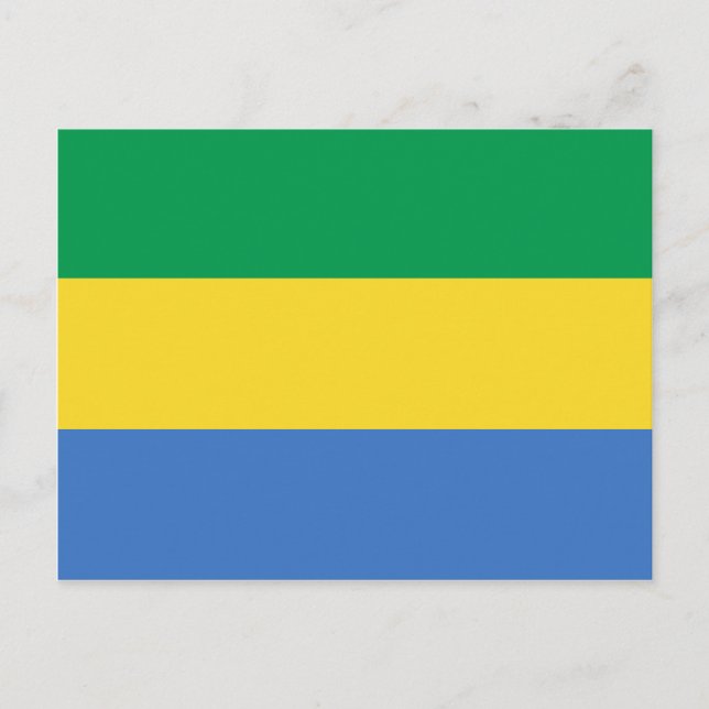 Gabon Flag Postcard (Front)