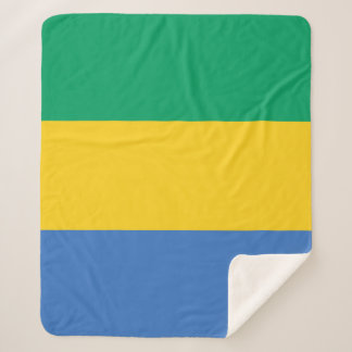 Gabon Flag Sherpa Blanket