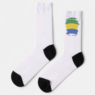 Gabon flag socks