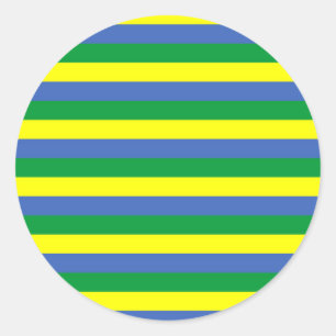 gabon flag stripes classic round sticker