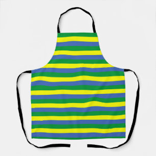 gabon flag stripes country symbol green blue yello apron