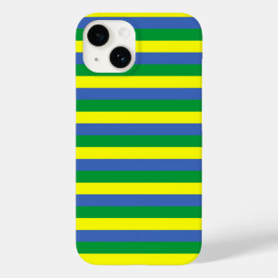 gabon flag stripes country symbol green blue yello Case-Mate iPhone 14 case