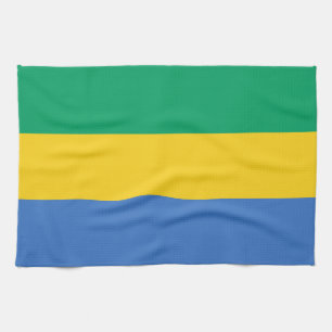 Gabon Flag Tea Towel