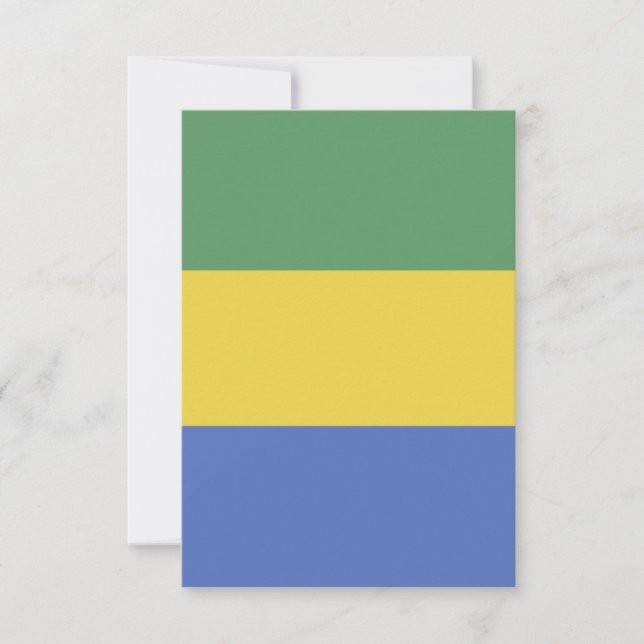 Gabon flag thank you card (Front)