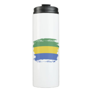 Gabon flag thermal tumbler