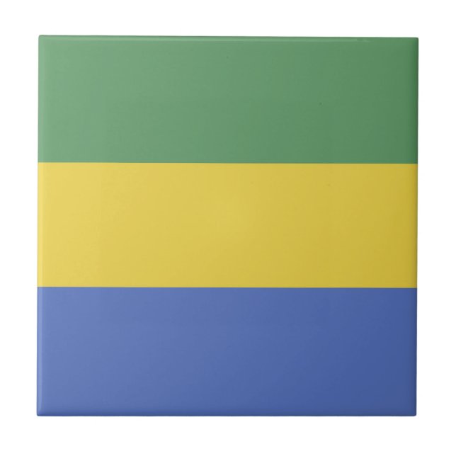 Gabon flag tile (Front)