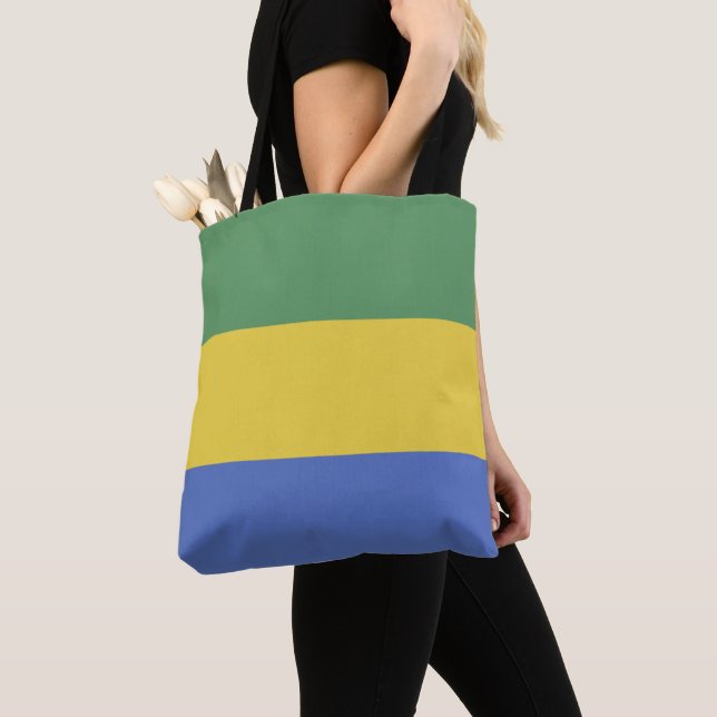 Gabon flag tote bag (Close Up)