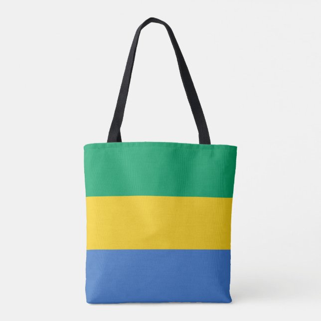 Gabon Flag Tote Bag (Back)