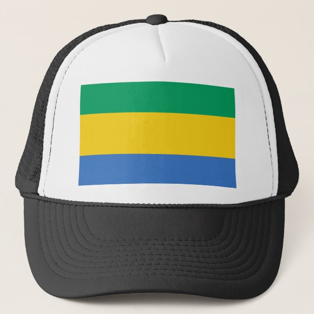 Gabon Flag Trucker Hat (Front)