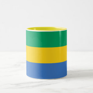 Gabon Flag Two-Tone Coffee Mug