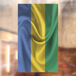 Gabon Flag Window Cling