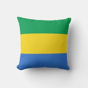 Gabon Flag x Flag Pillow