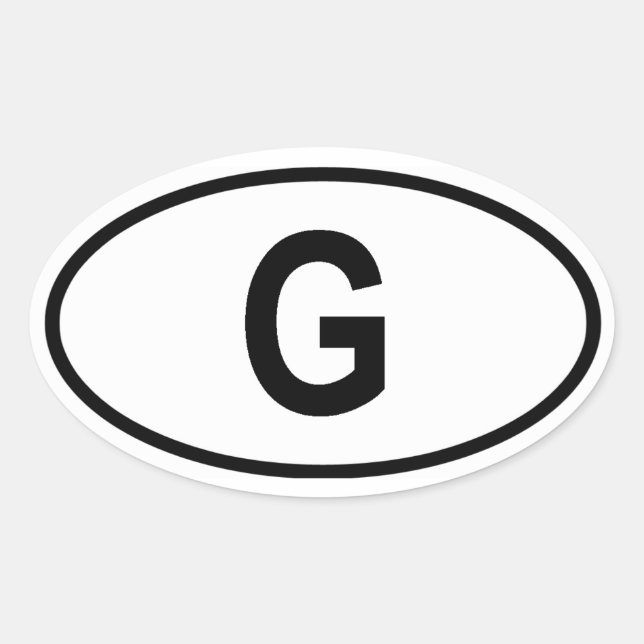 Gabon "G" Oval Sticker (Front)