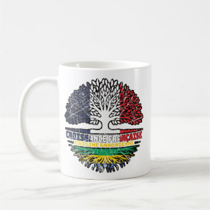 Gabon Gabonese French France Tree Roots Flag Coffee Mug