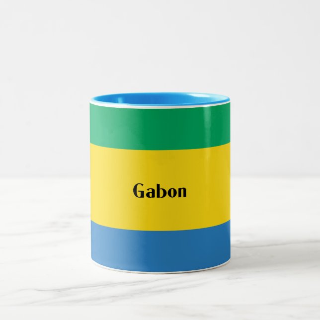Gabon, Gabonese Republic Two-Tone Coffee Mug (Center)