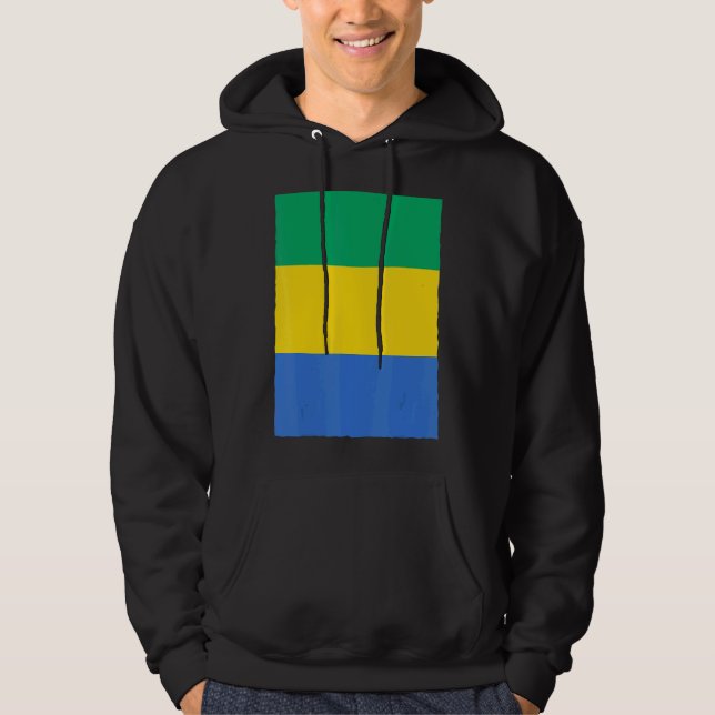 Gabon National Flag Hoodie (Front)