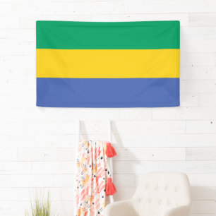 Gabon National Flag Rectangular Event Banner