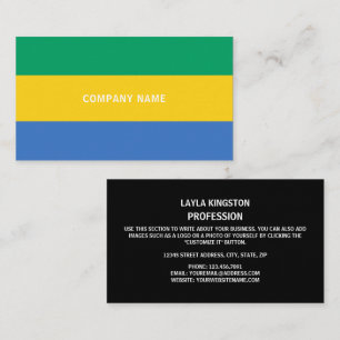 Gabonese Flag, Flag of Gabon Business Card