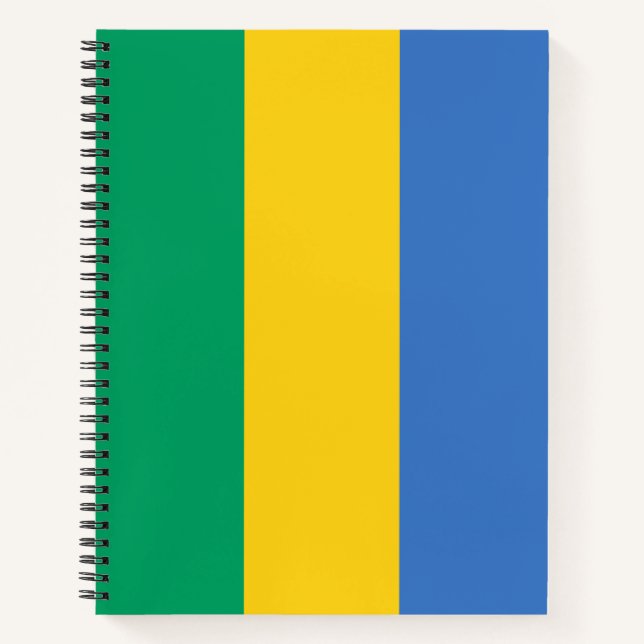Gabonese Flag (Gabon) Notebook (Front)