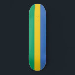 Gabonese Flag (Gabon) Skateboard<br><div class="desc">This design features the national flag of Gabon, which is a country on the west coast of Central Africa. Gabon is located on the equator. Gabon is bordered by Equatorial Guinea to the northwest; Cameroon to the north; the Republic of the Congo on the east and south; and the Gulf...</div>